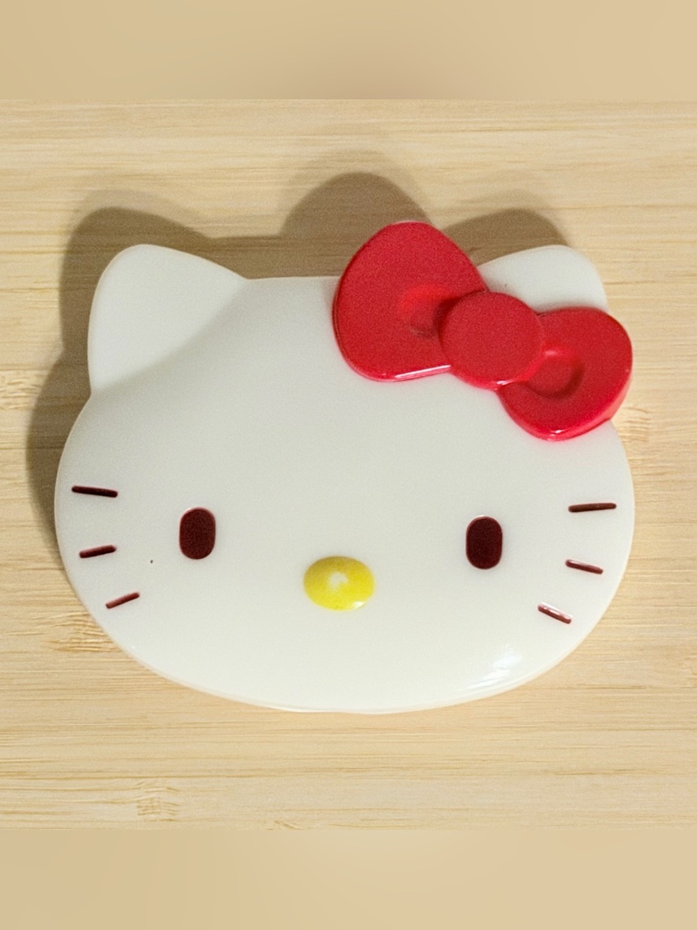 Vintage 2010 Hello Kitty Compact Mirror Sanrio Kawaii Red Bow